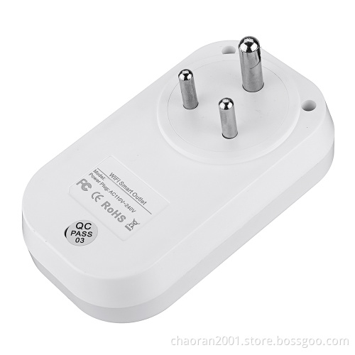 10A 16A India Standard WiFi Smart Plug Mini Outlet Energy Monitoring Electric Outlet Smart Wifi Plug